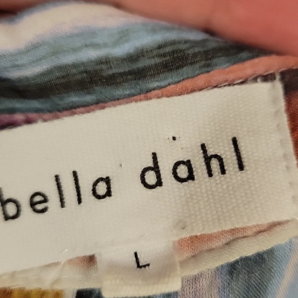 Bella Dahl | Colorful Striped Button Down Long Sleeve Blouse 100% Rayon - Size L - Picture 7 of 10